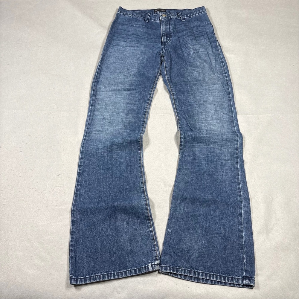 Bebe Vintage Y2K Flare Jeans Medium Wash High Rise Made in USA Cotton Size 27